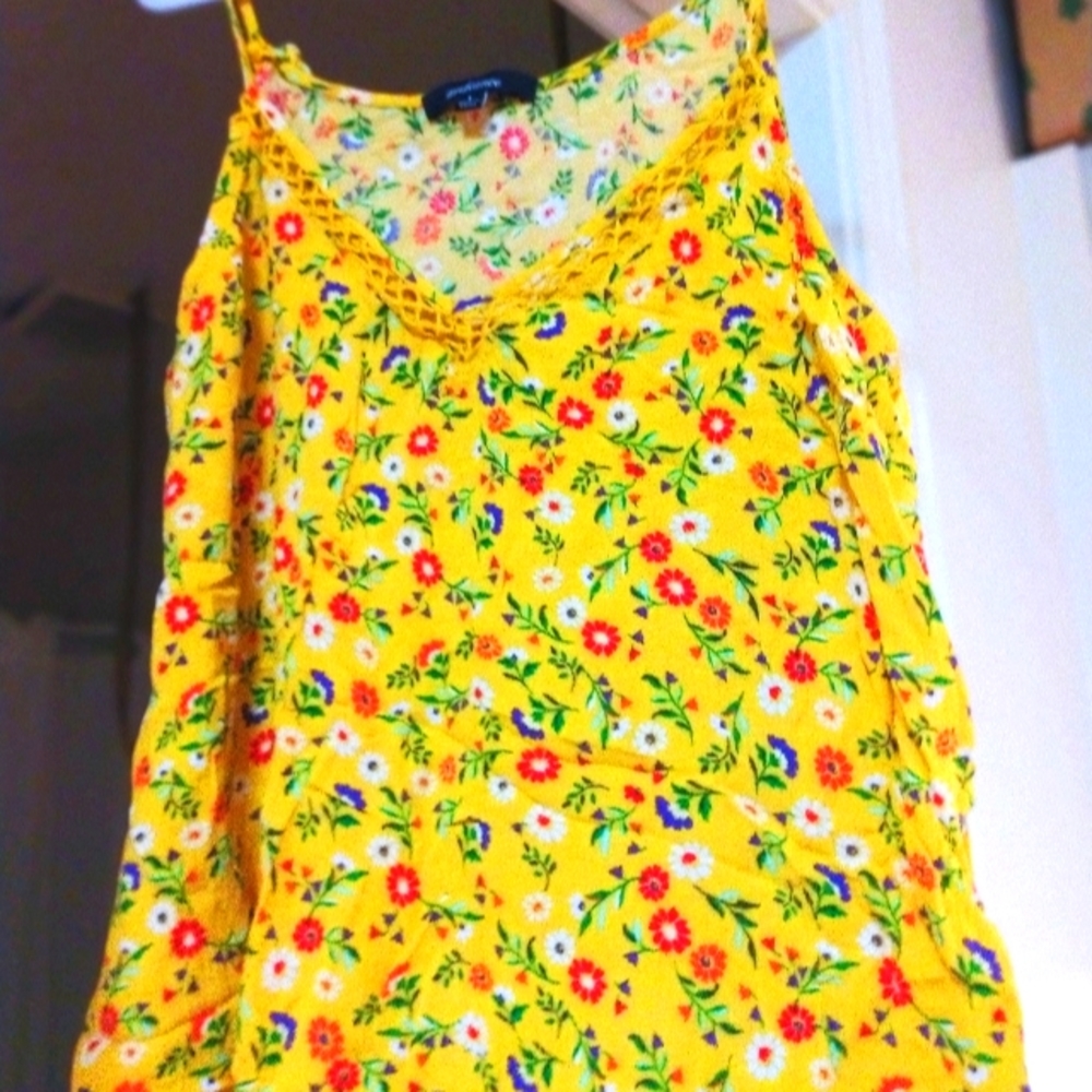 Yellow floral top